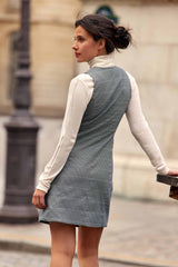 Robe tailleur courte grise - Raisy