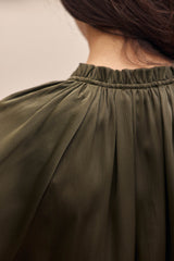 Robe midi fluide kaki - Renan