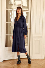 Robe midi fluide marine - Renan