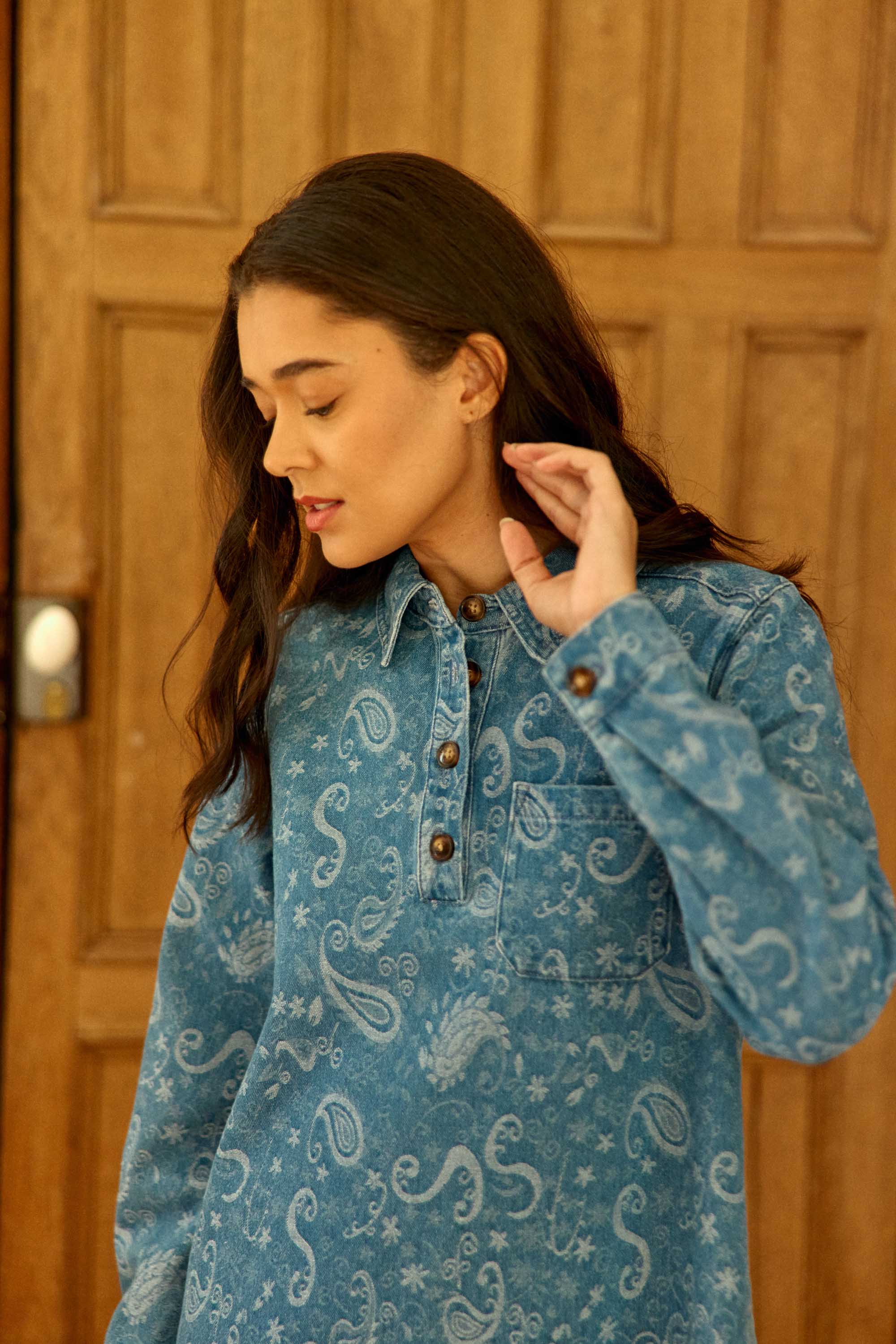 Robe courte denim stone - Roween