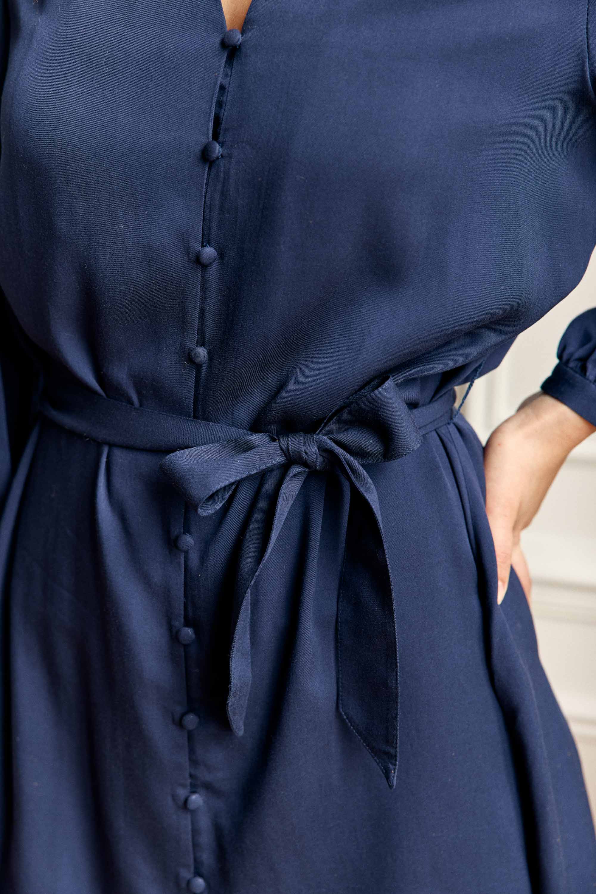 Robe courte fluide marine - Ruyan