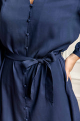 Robe courte fluide marine - Ruyan