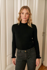 Pull col montant noir - Solferinos