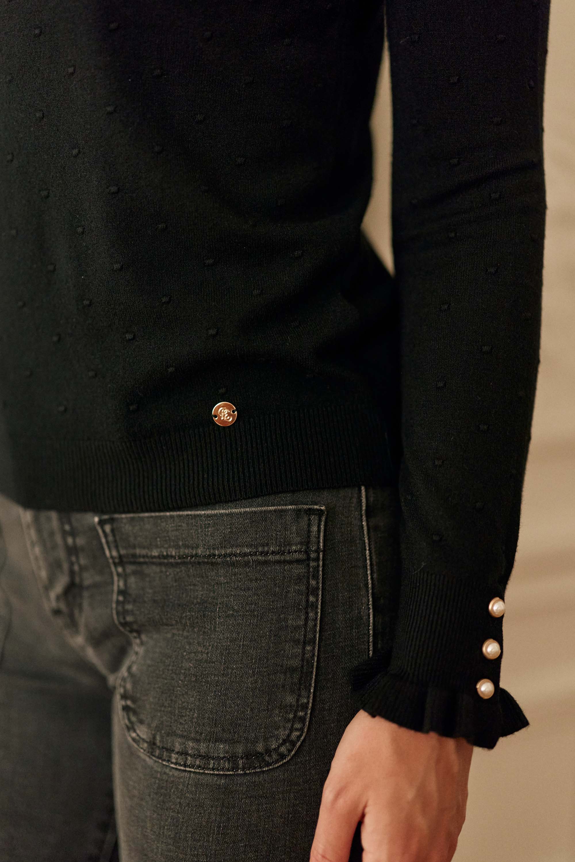 Pull col montant noir - Solferinos