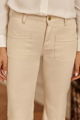 Jean flare beige clair - Sonny