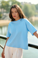 Sweat-shirt bleu - Tais