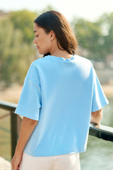 Sweat-shirt bleu - Tais