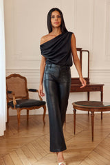 Top asymétrique noir - Torine