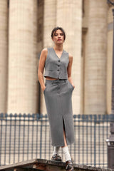 Veste sans manches grise - Vaite