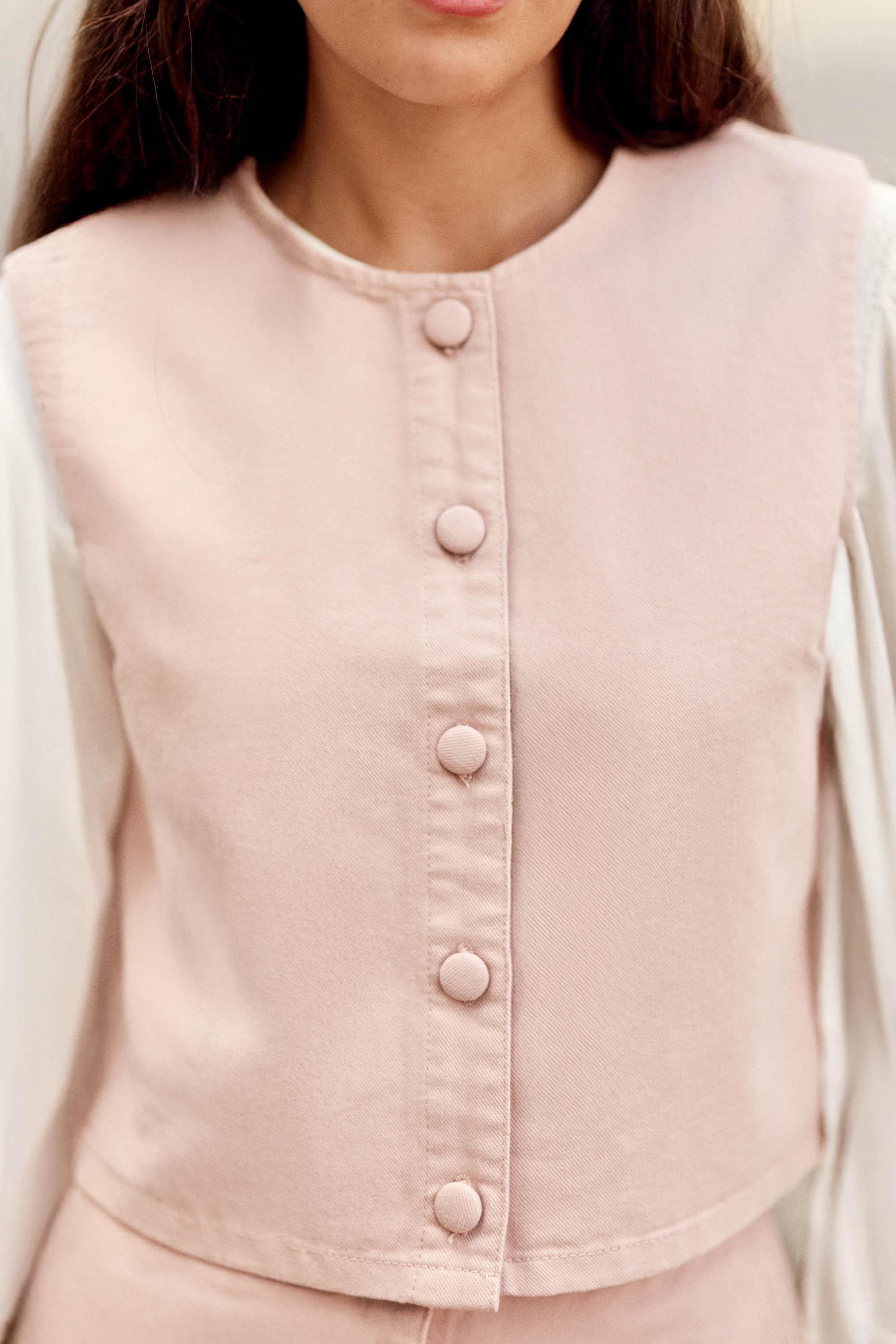 Veste sans manches rose - Valenti