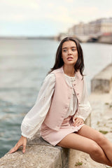 Veste sans manches rose - Valenti