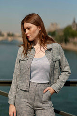 Veste courte vichy -  Vana