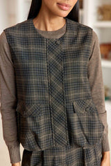 Veste sans manches à carreaux - Vance