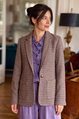 Veste tailleur pied de poule - Vaness