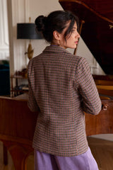 Veste tailleur pied de poule - Vaness