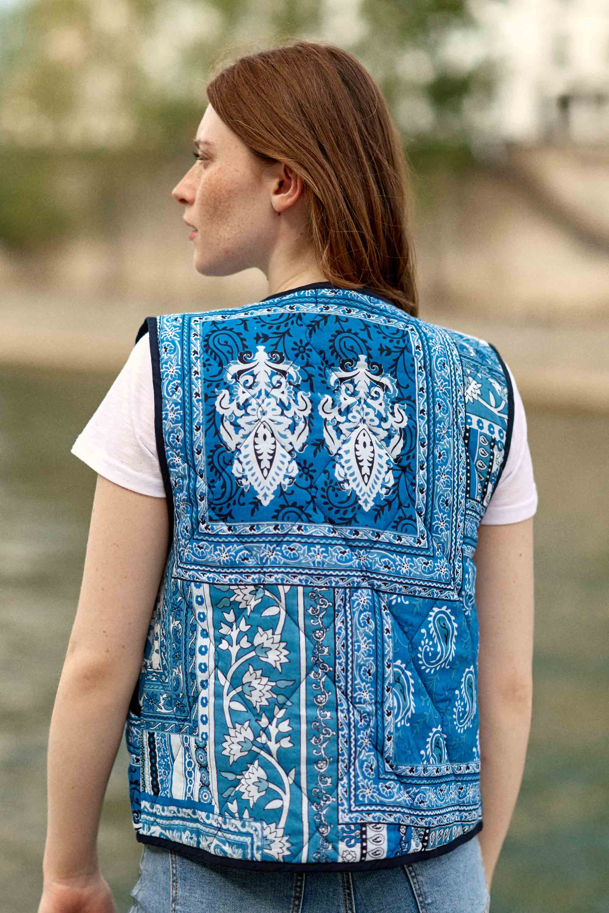 Veste sans manches patchwork - Vay