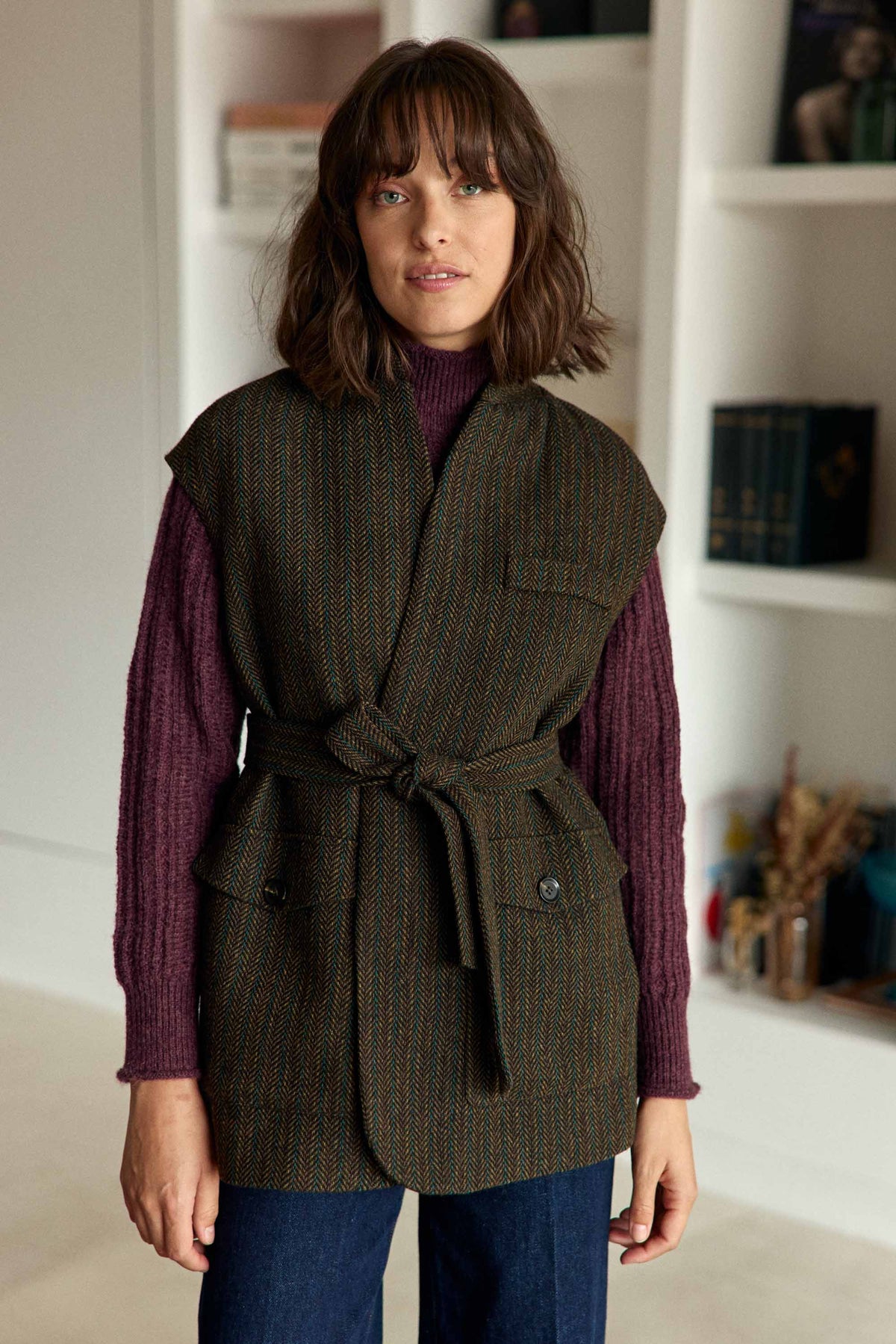 Veste sans manches chevron - Velia