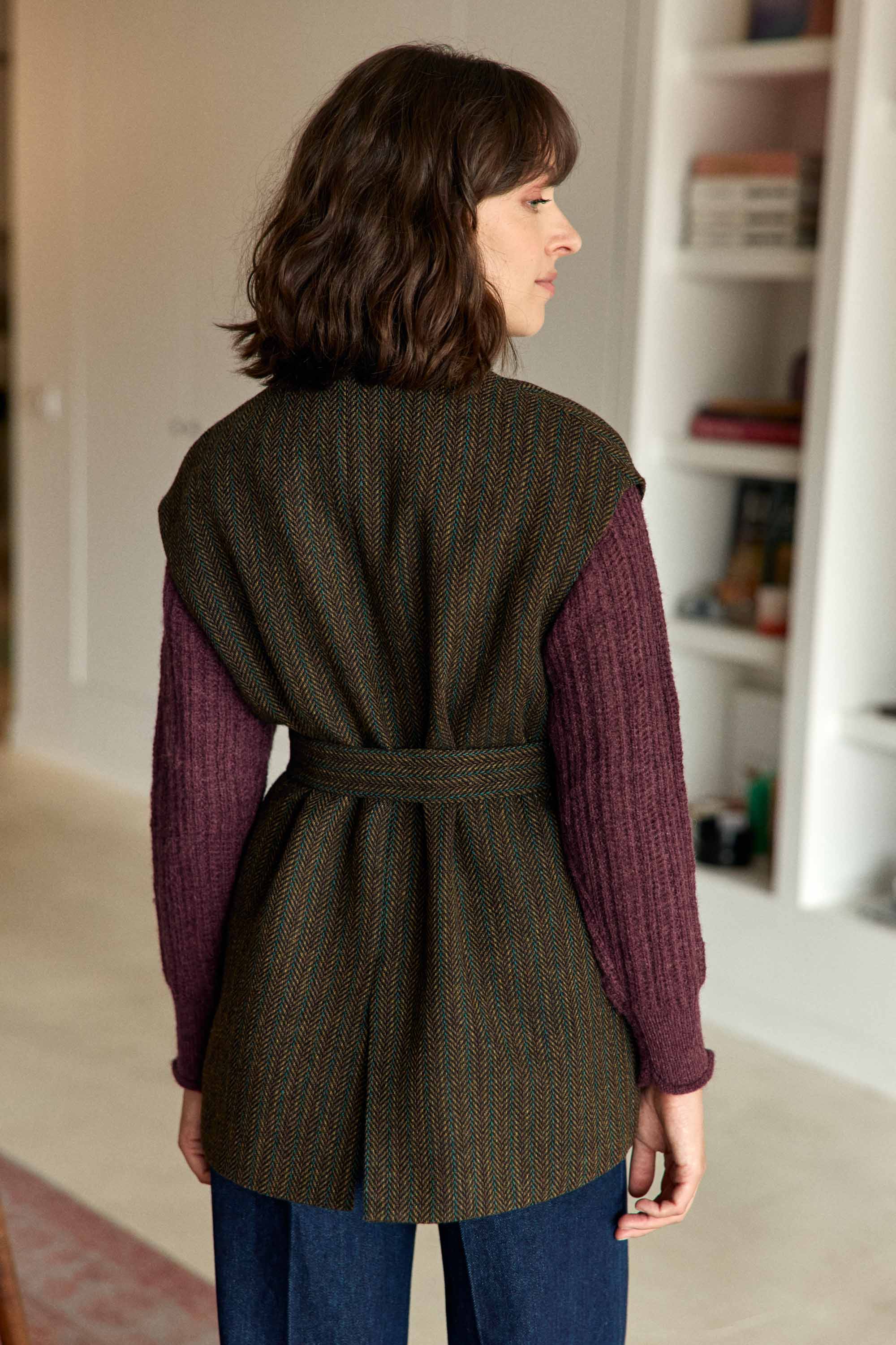 Veste sans manches chevron - Velia