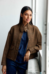 Veste à carreaux pied de poule - Velma