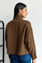 Veste à carreaux pied de poule - Velma