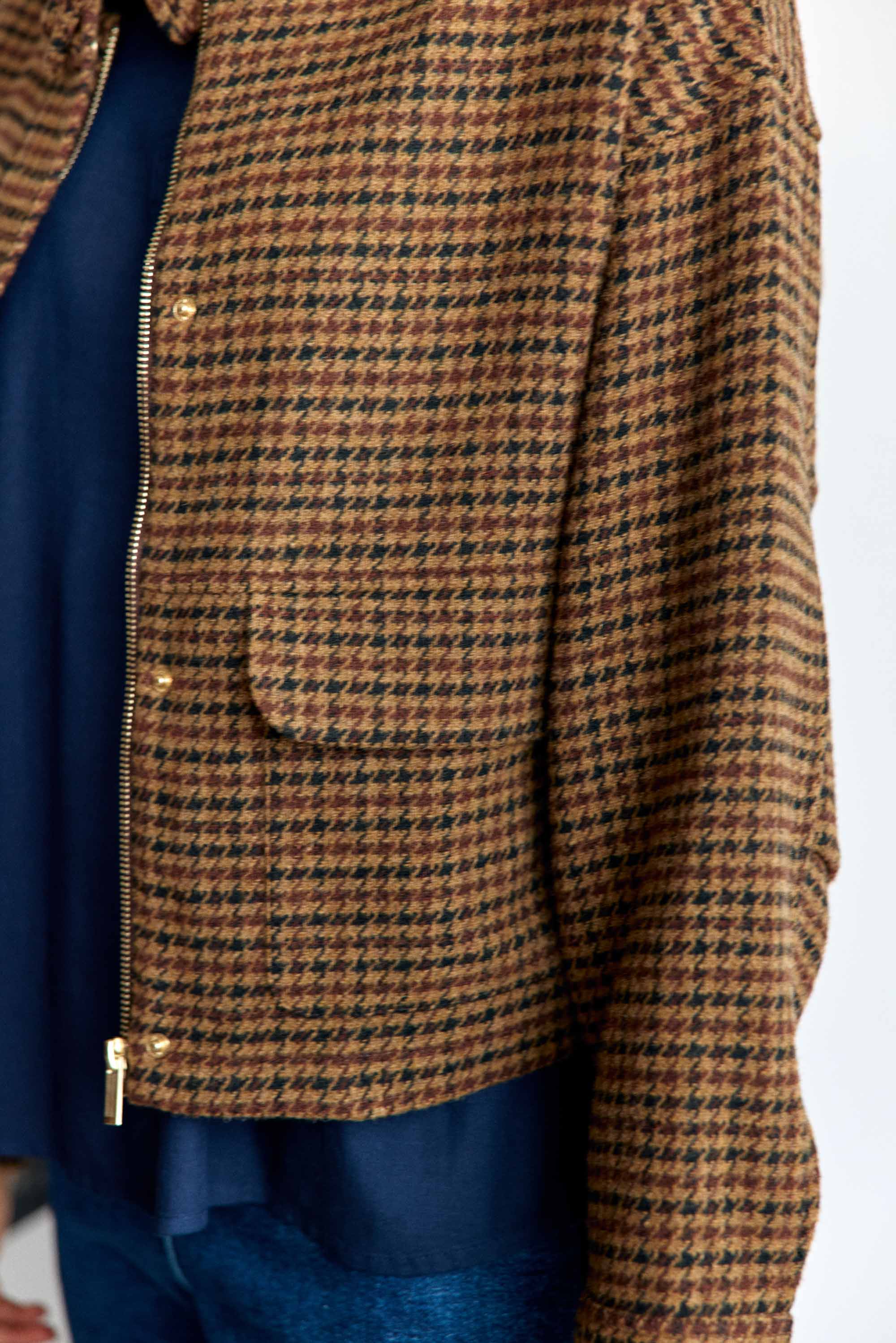 Veste à carreaux pied de poule - Velma