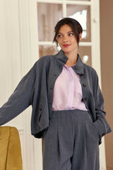 Veste col montant grise - Vely