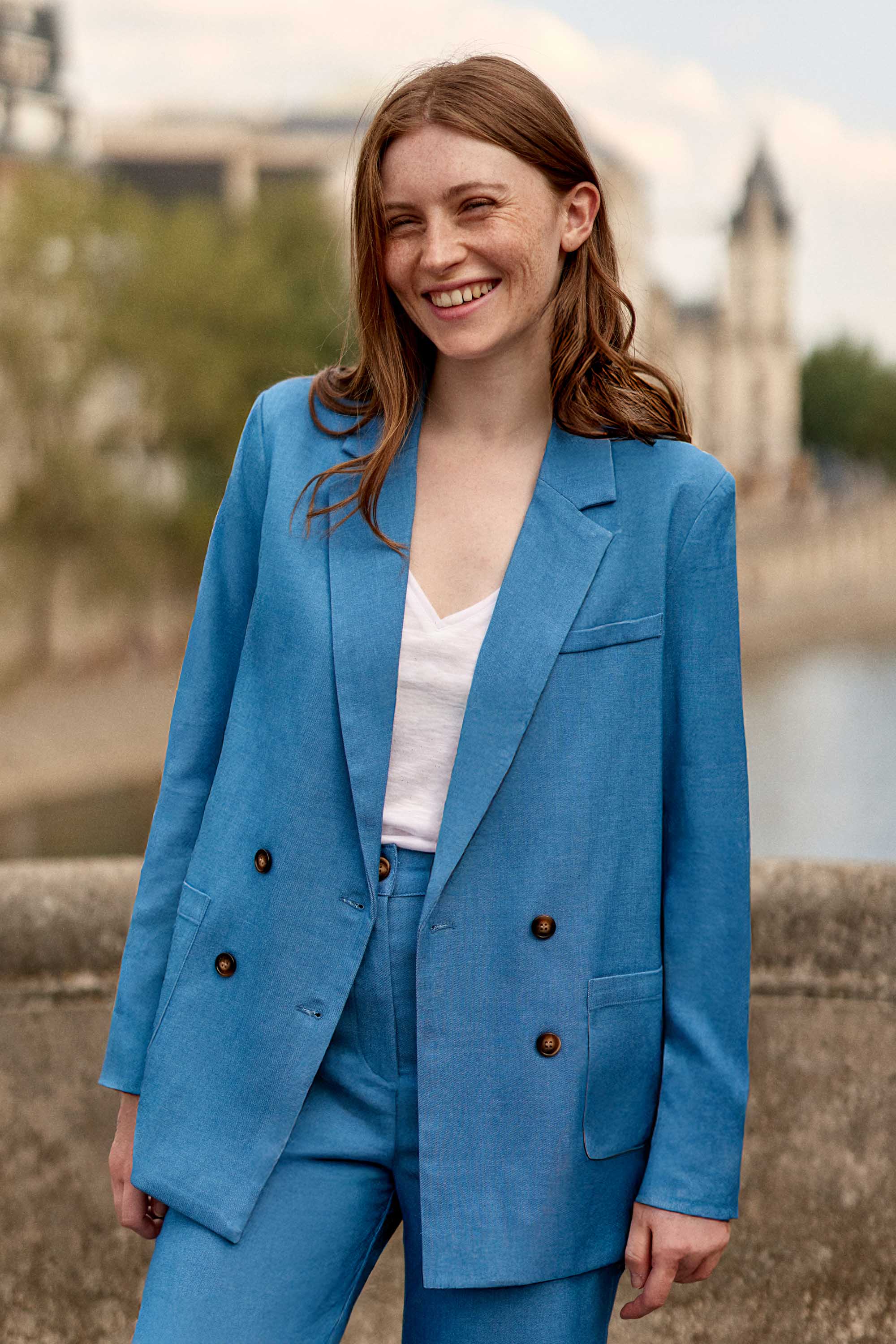 Veste tailleur bleue - Vesna