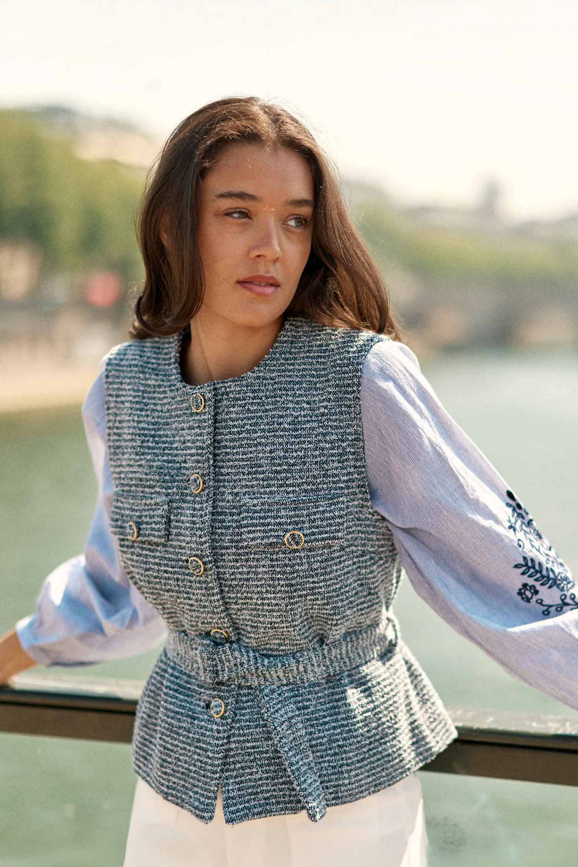 Veste sans manches tweed - Vikli