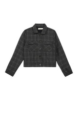 Veste à carreaux tweed gris- Virgin