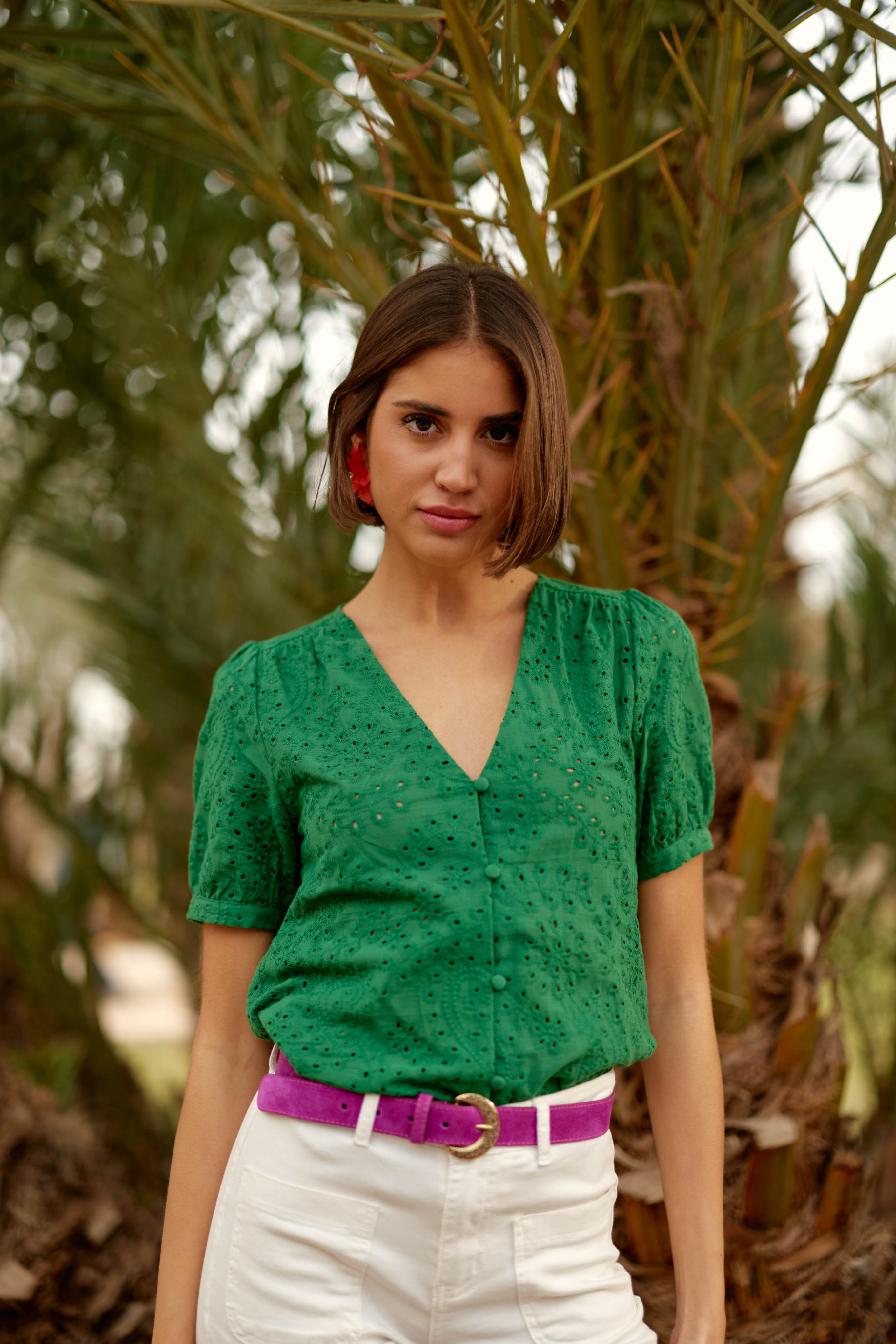 Ceinture violine en cuir - Vivian