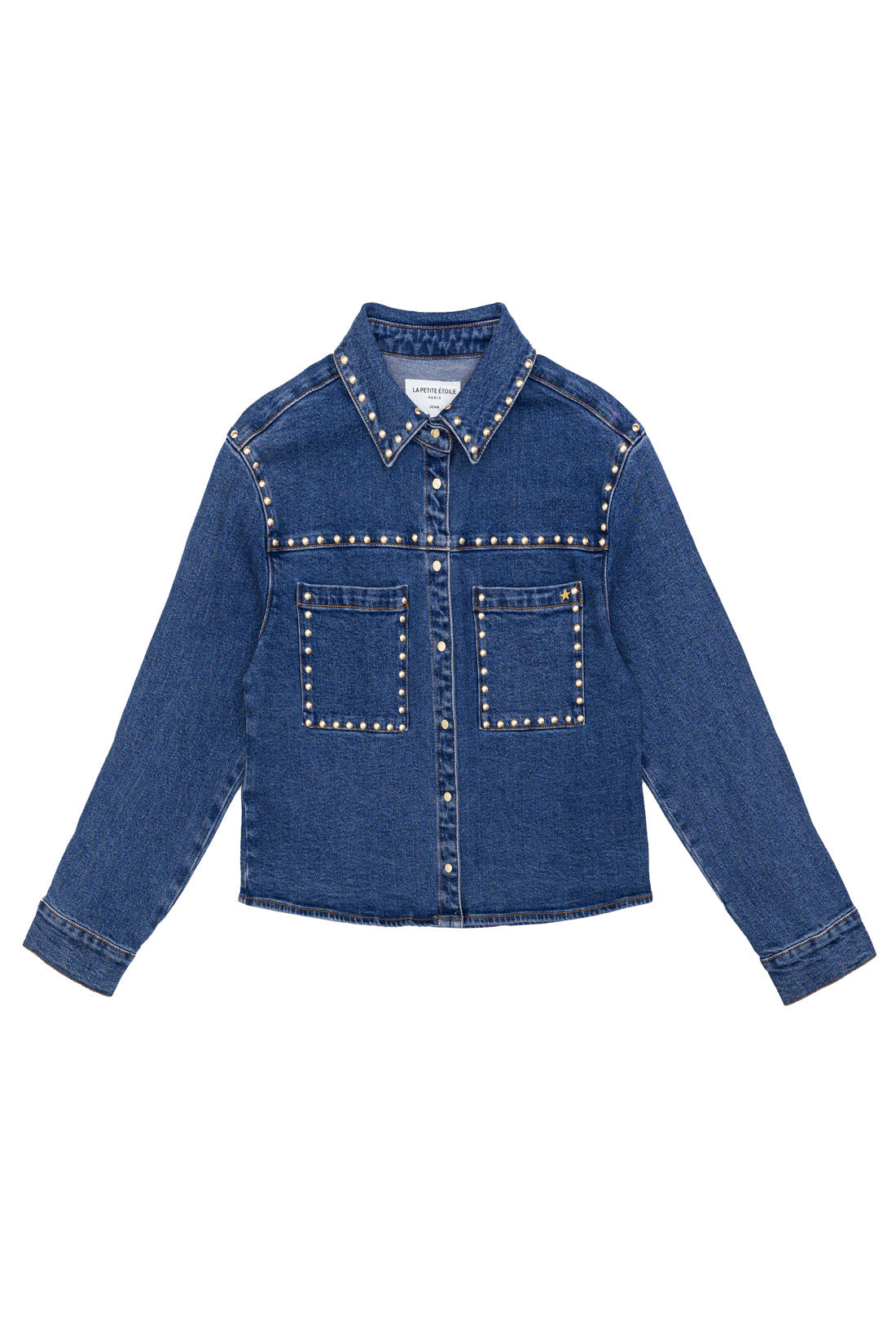 Surchemise denim à studs - Vlema