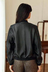 Veste en cuir noir - Volene