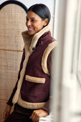 Veste sans manches bordeaux - Vonnie