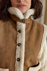 Veste sans manches camel - Vonnie