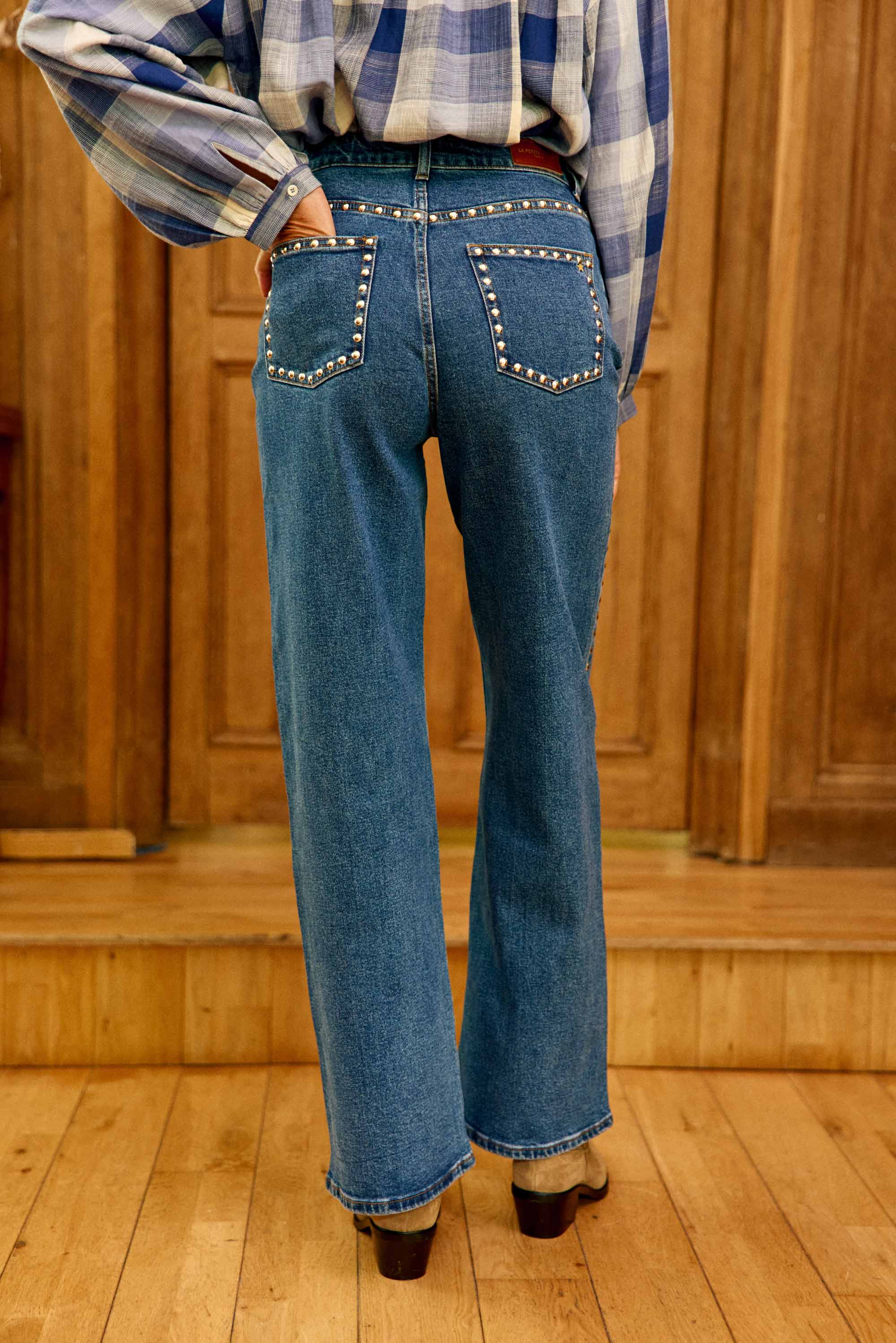 Jean denim à studs - Zephyn