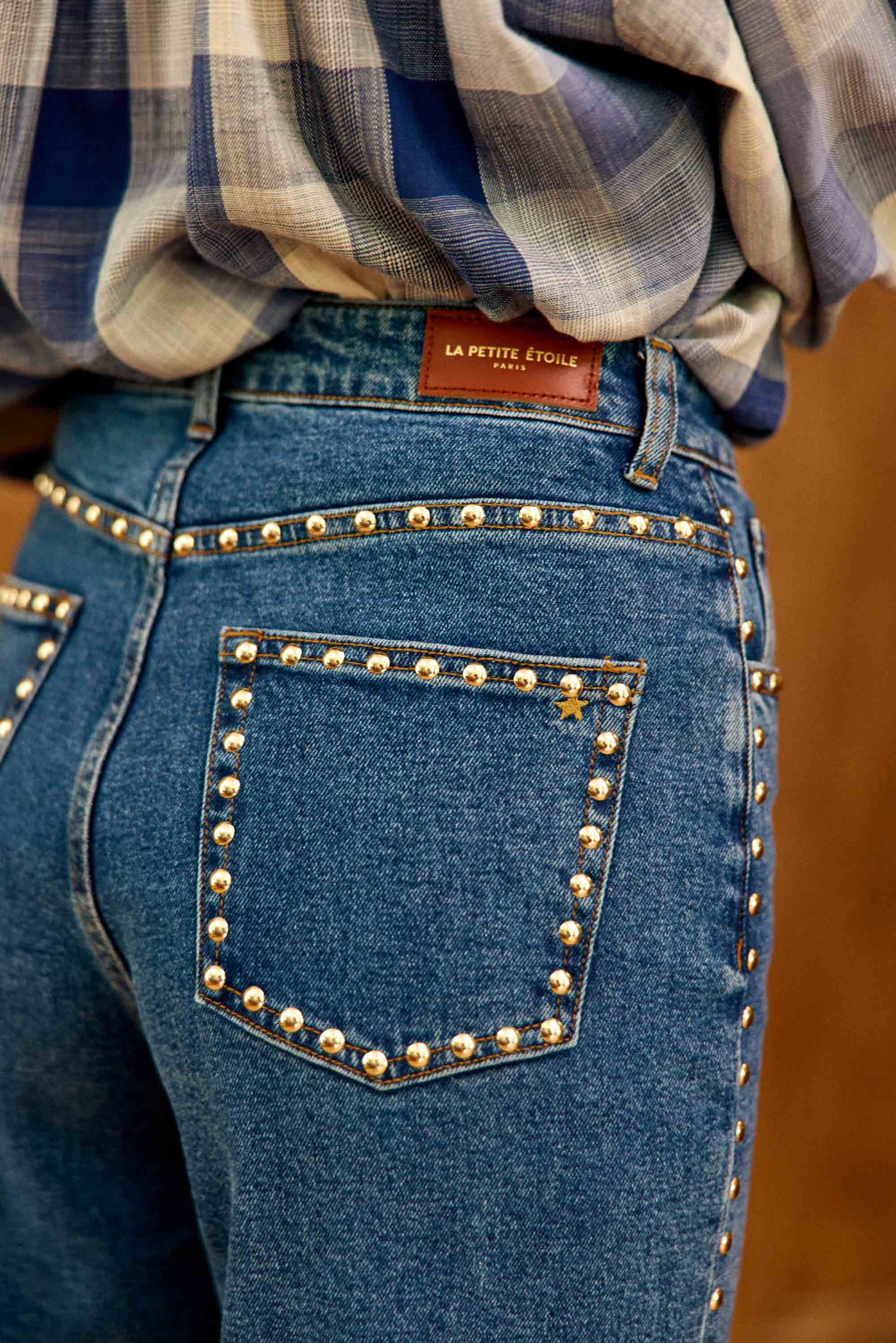 Jean denim à studs - Zephyn